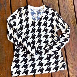 Houndstooth Black and White Sweater
